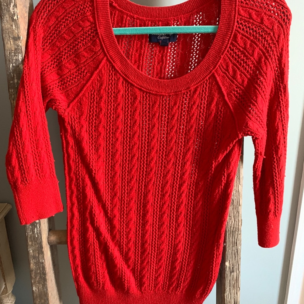 Red knitted sweater, American Eagle